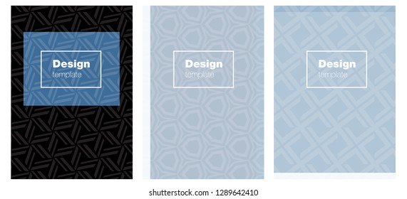 Light BLUE vector cover for notebooks. Beautiful colorful sample in abstract style. Pattern notebooks, journals.
