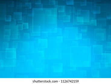 Light BLUE vector cover in polygonal style. Glitter abstract illustration with rectangular shapes. Best design for your ad, poster, banner.