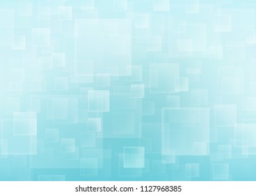 Light BLUE vector cover in polygonal style. Decorative design in abstract style with rectangles. Pattern for commercials.