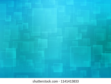 Light BLUE vector cover in polygonal style. Illustration with set of colorful rectangles. The template can be used as a background.