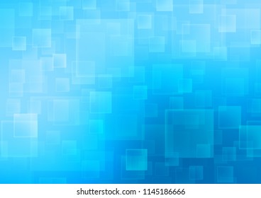 Light BLUE vector cover in polygonal style. Beautiful illustration with rectangles and squares. Smart design for your business advert.