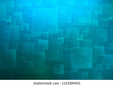 Light BLUE vector cover in polygonal style. Glitter abstract illustration with rectangular shapes. The template can be used as a background.