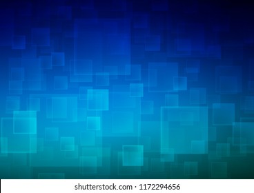 Light BLUE vector cover in polygonal style. Abstract gradient illustration with rectangles. The template can be used as a background.