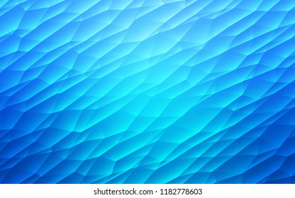 Light BLUE vector cover in polygonal style. Illustration with set of colorful triangles. Best design for your ad, poster, banner.