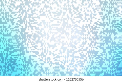 Light BLUE vector cover in polygonal style. Abstract gradient illustration with triangles. Pattern for commercials.