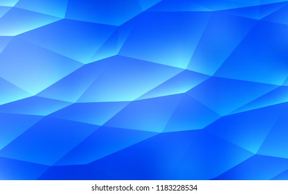 Light BLUE vector cover in polygonal style. Glitter abstract illustration with triangular shapes. Pattern for commercials.