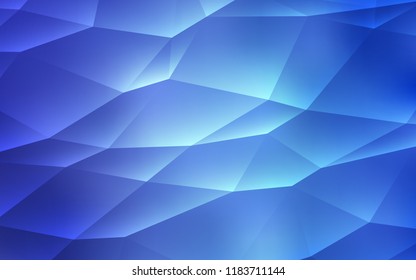 Light BLUE vector cover in polygonal style. Beautiful illustration with triangles in nature style. Modern template for your landing page.