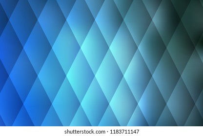 Light BLUE vector cover in polygonal style. Illustration with set of colorful rectangles. The template can be used as a background.