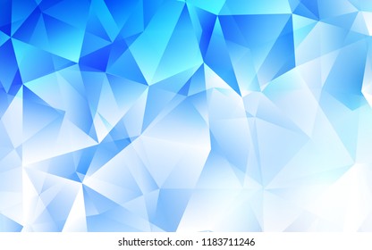 Light BLUE vector cover in polygonal style. Glitter abstract illustration with triangular shapes. The template can be used as a background.