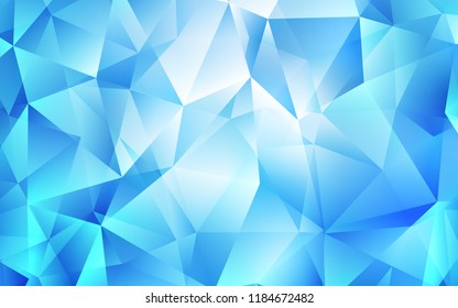 Light BLUE vector cover in polygonal style. Modern abstract illustration with colorful triangles. Pattern for busines ad, booklets, leaflets