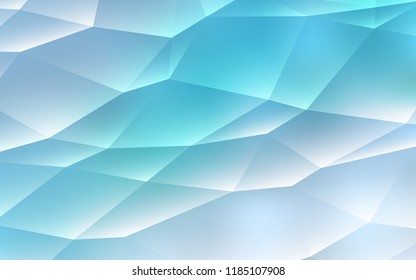 Light BLUE vector cover in polygonal style. Triangles on abstract background with colorful gradient. Best design for your ad, poster, banner.