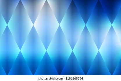 Light BLUE vector cover in polygonal style. Rectangles on abstract background with colorful gradient. Pattern for commercials.