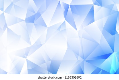 Light BLUE vector cover in polygonal style. Glitter abstract illustration with triangular shapes. Best design for your ad, poster, banner.