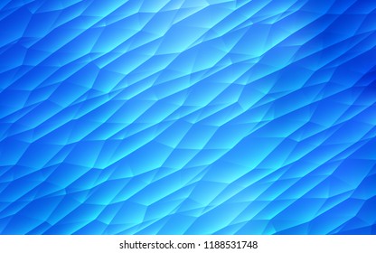 Light BLUE vector cover in polygonal style. Triangles on abstract background with colorful gradient. The template can be used as a background.