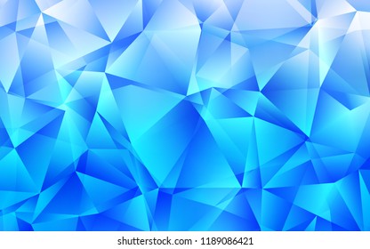 Light BLUE vector cover in polygonal style. Decorative design in abstract style with triangles. Modern template for your landing page.