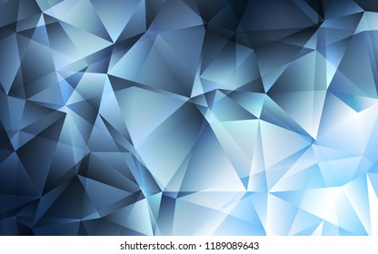 Light BLUE vector cover in polygonal style. Abstract gradient illustration with triangles. Pattern for busines ad, booklets, leaflets