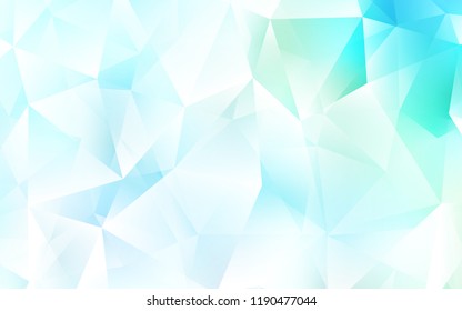 Light BLUE vector cover in polygonal style. Illustration with set of colorful triangles. Pattern can be used for websites.