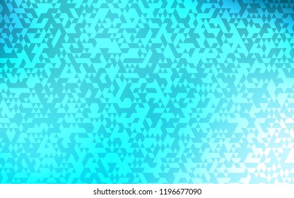 Light BLUE vector cover in polygonal style. Glitter abstract illustration with triangular shapes. Pattern can be used for websites.