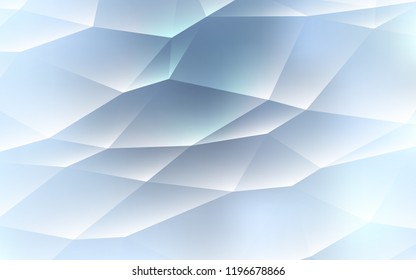 Light BLUE vector cover in polygonal style. Triangles on abstract background with colorful gradient. Smart design for your business advert.