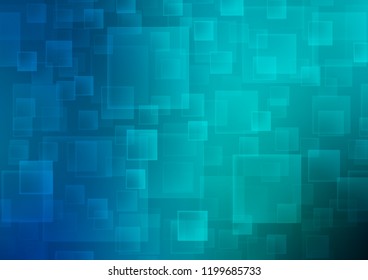 Light BLUE vector cover in polygonal style. Glitter abstract illustration with rectangular shapes. Pattern can be used for websites.