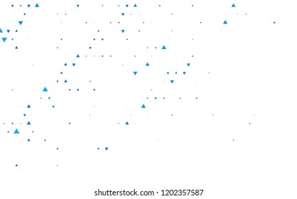 Light BLUE vector cover in polygonal style. Illustration with set of colorful triangles. Pattern for commercials.