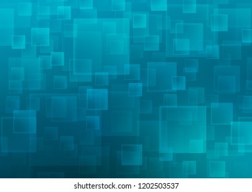 Light BLUE vector cover in polygonal style. Illustration with set of colorful rectangles. The template can be used as a background.