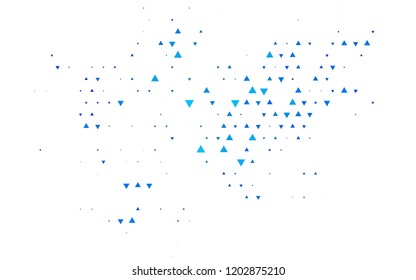 Light BLUE vector cover in polygonal style. Beautiful illustration with triangles in nature style. Pattern for busines ad, booklets, leaflets