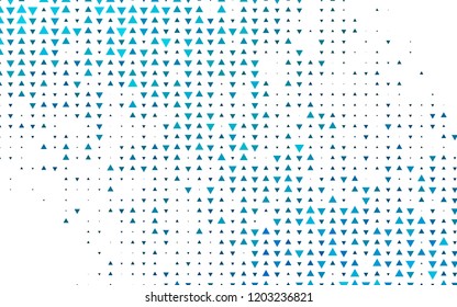 Light BLUE vector cover in polygonal style. Illustration with set of colorful triangles. Pattern for commercials.