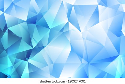 Light BLUE vector cover in polygonal style. Illustration with set of colorful triangles. Smart design for your business advert.