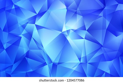 Light BLUE vector cover in polygonal style. Modern abstract illustration with colorful triangles. Pattern for commercials.