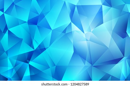 Light BLUE vector cover in polygonal style. Beautiful illustration with triangles in nature style. Smart design for your business advert.