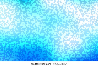 Light BLUE vector cover in polygonal style. Triangles on abstract background with colorful gradient. The template can be used as a background.