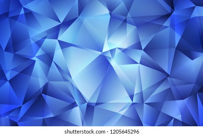 Light BLUE vector cover in polygonal style. Beautiful illustration with triangles in nature style. Smart design for your business advert.