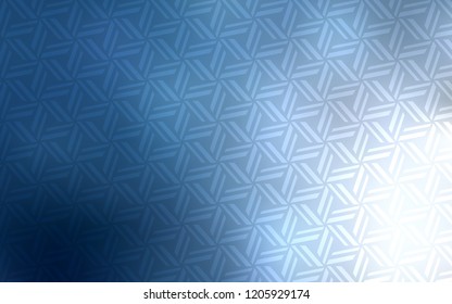 Light BLUE vector cover with polygonal style. Triangles on abstract background with colorful gradient. Pattern for busines ad, booklets, leaflets