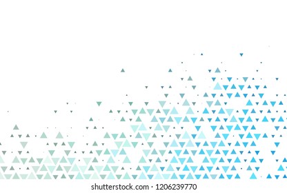 Light BLUE vector cover in polygonal style. Beautiful illustration with triangles in nature style. Best design for your ad, poster, banner.