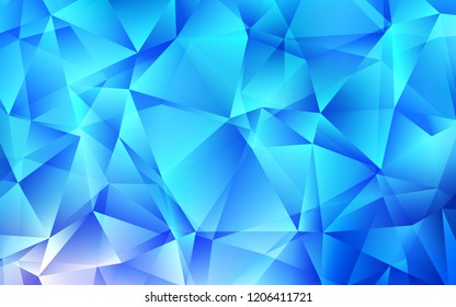 Light BLUE vector cover in polygonal style. Illustration with set of colorful triangles. Smart design for your business advert.
