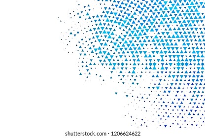 Light BLUE vector cover in polygonal style. Illustration with set of colorful triangles. Best design for your ad, poster, banner.