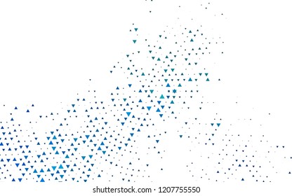Light BLUE vector cover in polygonal style. Beautiful illustration with triangles in nature style. Template for wallpapers.