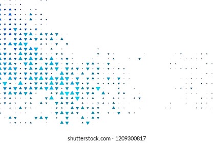 Light BLUE vector cover in polygonal style. Triangles on abstract background with colorful gradient. Pattern for commercials.
