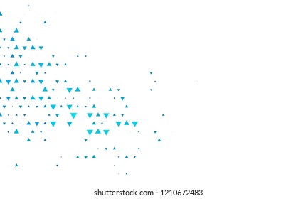 Light BLUE vector cover in polygonal style. Illustration with set of colorful triangles. Template for wallpapers.