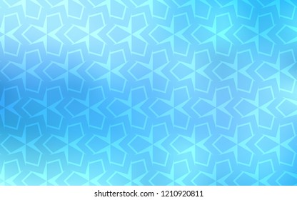 Light BLUE vector cover in polygonal style. Glitter abstract illustration with rectangular shapes. Modern template for your landing page.