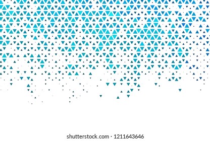 Light BLUE vector cover in polygonal style. Illustration with set of colorful triangles. Template for wallpapers.