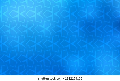 Light BLUE vector cover in polygonal style. Modern abstract illustration with colorful rectangles. Pattern for busines ad, booklets, leaflets