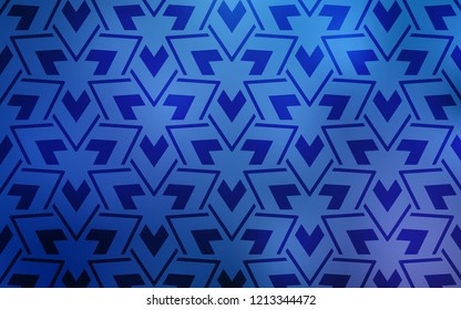 Light BLUE vector cover with polygonal style. Decorative design in abstract style with triangles. Modern template for landing page.