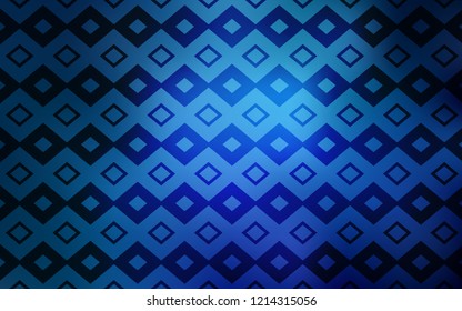 Light BLUE vector cover in polygonal style. Rectangles on abstract background with colorful gradient. Best design for your ad, poster, banner.
