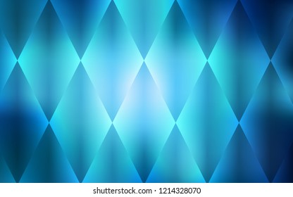Light BLUE vector cover in polygonal style. Beautiful illustration with rectangles and squares. Smart design for your business advert.
