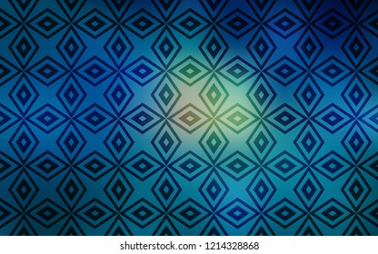 Light BLUE vector cover in polygonal style. Rectangles on abstract background with colorful gradient. Pattern for busines ad, booklets, leaflets