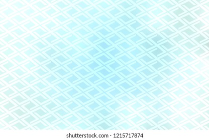 Light BLUE vector cover in polygonal style. Beautiful illustration with rectangles and squares. Modern template for your landing page.