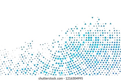 Light BLUE vector cover in polygonal style. Triangles on abstract background with colorful gradient. Pattern for commercials.