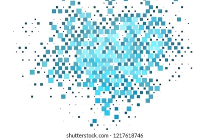 Light BLUE vector cover in polygonal style. Illustration with set of colorful rectangles. Best design for your ad, poster, banner.
